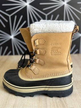 SOREL Caribou Waterproof Leather Winter Snow Boots